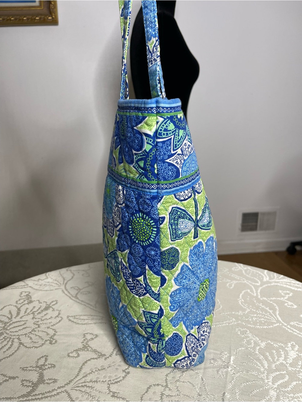 Vintage Vera Bradley Quilted Tote Bag โ "Doodle Daisy" Pattern - Picture 6 of 8